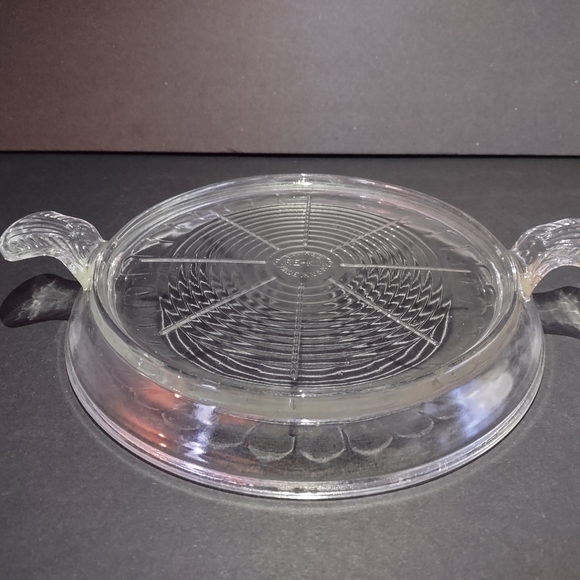 Vintage Fire King Clear Round Trivet - Picture 9 of 11